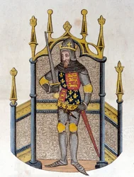 Edward III (1312-1377), King of England Engraving from the Beginning of the 19th Century