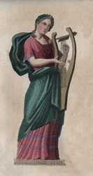 Erato, Muse of Song and Poetry - engraving from “Usi e Costumi di Tutti i Popoli dell