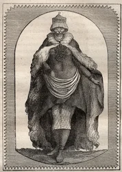 Expedition to the interior of the lands of South Africa (1775) by Anders Sparrman (1748-1820): a hottentote (woman Khoikhoi) - illustration taken from The Great Mariners of the 18th century