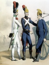 Firefighters in Uniform - Circa 1850
