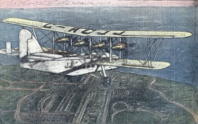 First Flight of Short Scylla Airplane Between London and Paris, June 1934