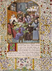 First Page of an Account Book Representing a Payment of Annuities - 15th Century Miniature