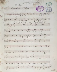 First Page of Musical Score of 