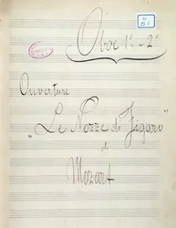 First Page of Sheet Music for Oboe of 