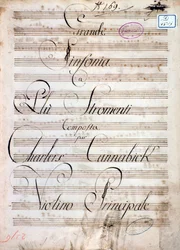 First Page of Sheet Music of the Great Symphony (Op. 8)