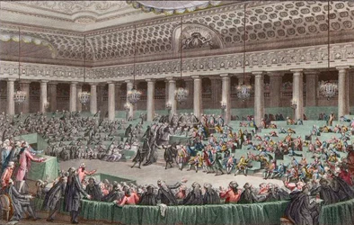 French revolution - The National Assembly Renounces all Privileges, 4th August 1789, engraved by Helman