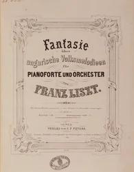 Frontispiece of the score Fantaisie pour piano et orchestre by Franz Liszt