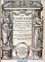 Frontispiece from De campanis by Rocca