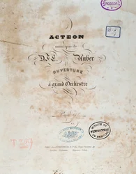 Frontispiece of Acteon English Opera Comique by Daniel Francois Esprit Auber