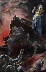 German Funeral Sacrifice - Funeral Rite, Iron Age, Germany: Woman