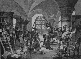 German Peasants War: Bustle of Farmers in Roggenburg, Bavaria