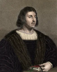 Giovanni Boccaccio - engraving - 19th century