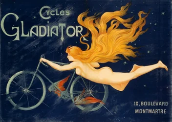 Gladiator Bicycles, ca 1905, Advertising Poster, Paris, France, 20th Century