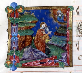 God Orders Moses to Send the People of Israel from Egypt. Miniature from a 15th Century Choir by Saint Augustine