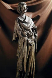 Gothic Art: Angel. Wood sculpture. 13th century. Paris, Louvre Museum