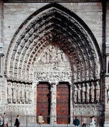 Gothic Art: central portal of the Cathedrale Notre Dame de Paris
