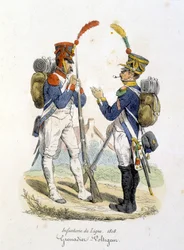 Grenadier and voltiger of the line infantry