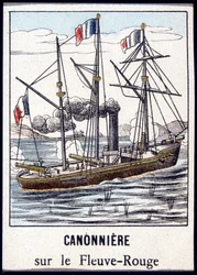 Gun boat on the Red River, late 19th century