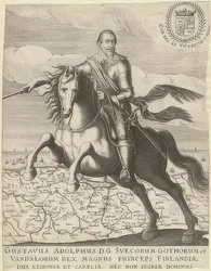 Gustav II Adolf in Front of a Map of Pomerania