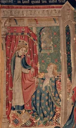History of Saint Piat and Saint Eleuthère, Scene 11: The temptations of Saint Eleuthère. (detail)