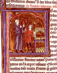 How to Store Pears Miniature from the Manuscript 
