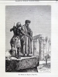 Ibn Battuta (1307-1377) in Egypt - in Discovery of the Earth by Jules Verne