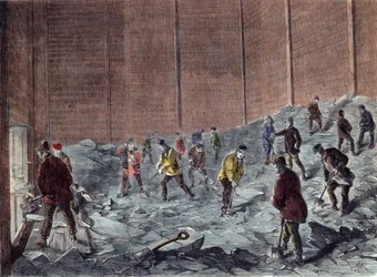 Ice making in Chelsea: collection and storage