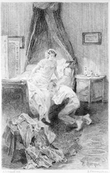 Illustration of "Red and Black" by Stendhal. 1830.