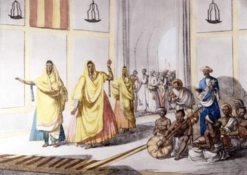Indian culture and civilization: dancer and traditional music, India