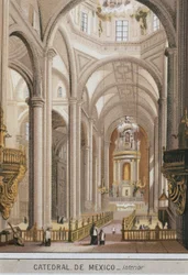 Interior view of the cathedral of Guadalajara in Mexico City, Mexico