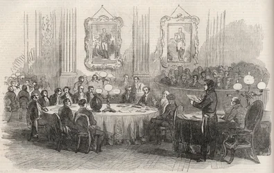 Jean-Jacques Berger (1790-1859) Prefect of the Seine, Proclaiming the Votes for the Empire to the Mayors of the Arrondissements, Paris