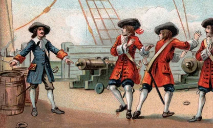 Jean Bart, French naval commander and privateer, threatening to blow up his ship