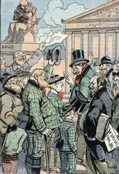Jean Jaurès Unified Socialists Oppose the Three Years Law, Cartoon from 