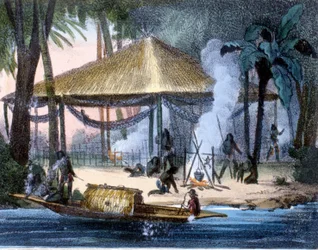 Jivaros Indians in Ecuador