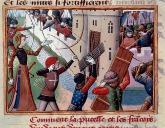 Joan of Arc at the siege of Paris led the assault to the Saint-Honore gate on September 8