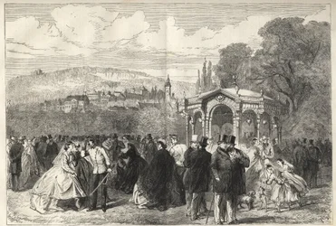 General View of Baden-Baden from the Gardens of the House of Conversation - 1867