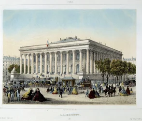 The Paris Stock Exchange - Lithography