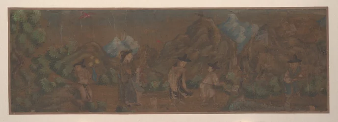 Landscape Painting of Figure in Woodland Setting