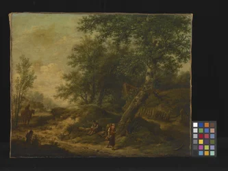 Landscape With Cottage And Travelers