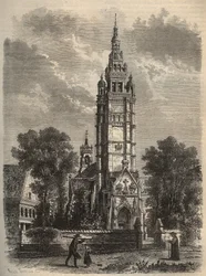Gothic Art in Decline - Notre-Dame de Roscoff in Brittany - 19th century engraving