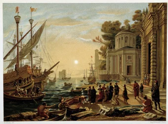 The Disembarkation of Cleopatra at Tarsus, after Claude Gellée known as Le Lorrain