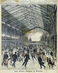 Le Pole Nord in Paris: Parisians skating - in Le Petite Journal, Nov. 1892