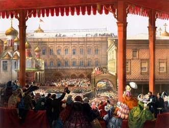 The Coronation of Emperor Alexander II on 18/02/1855, View of the Crowd