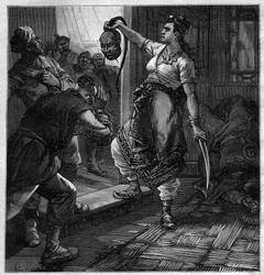 The Pirate of Tonkin - illustration for the novel by Pierre Mael (Charles Causse and Charles Vincent) - engraving in 