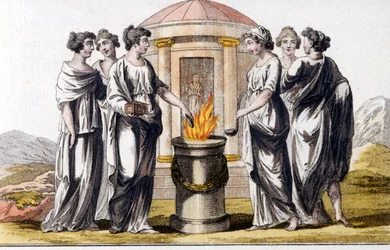 Les Vestales (Engraving from the Beginning of the 19th Century)