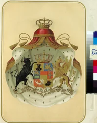 Coat of Arms of the Masonic Grand Lodge of Sweden-Norway. Russian State Library, Moscow.
