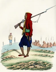 Light infantry of Emir Abd-el-Kader, resistance of the French army of Africa during the Algiers expedition in 1830. In 