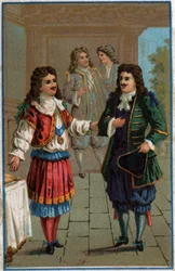 Louis XIV and Moliere: King Louis XIV and Jean Baptiste Poquelin dit Moliere