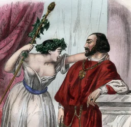 Lucrezia Borgia with Her Brother Cesare Borgia