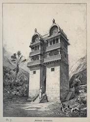 Hindu House - Engraving of 1889 in 